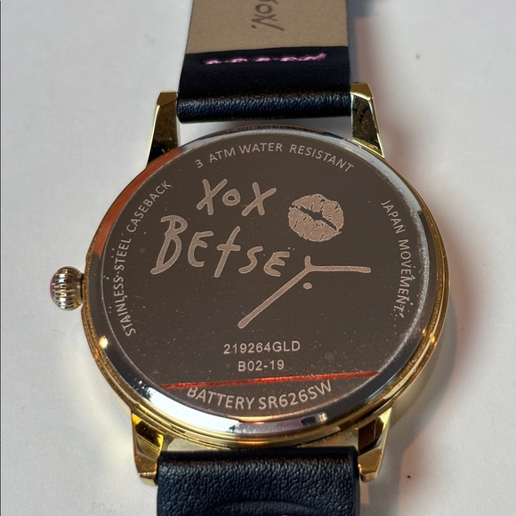 Betsey Johnson Black Cat With Bow Watch - Picture 4 of 5